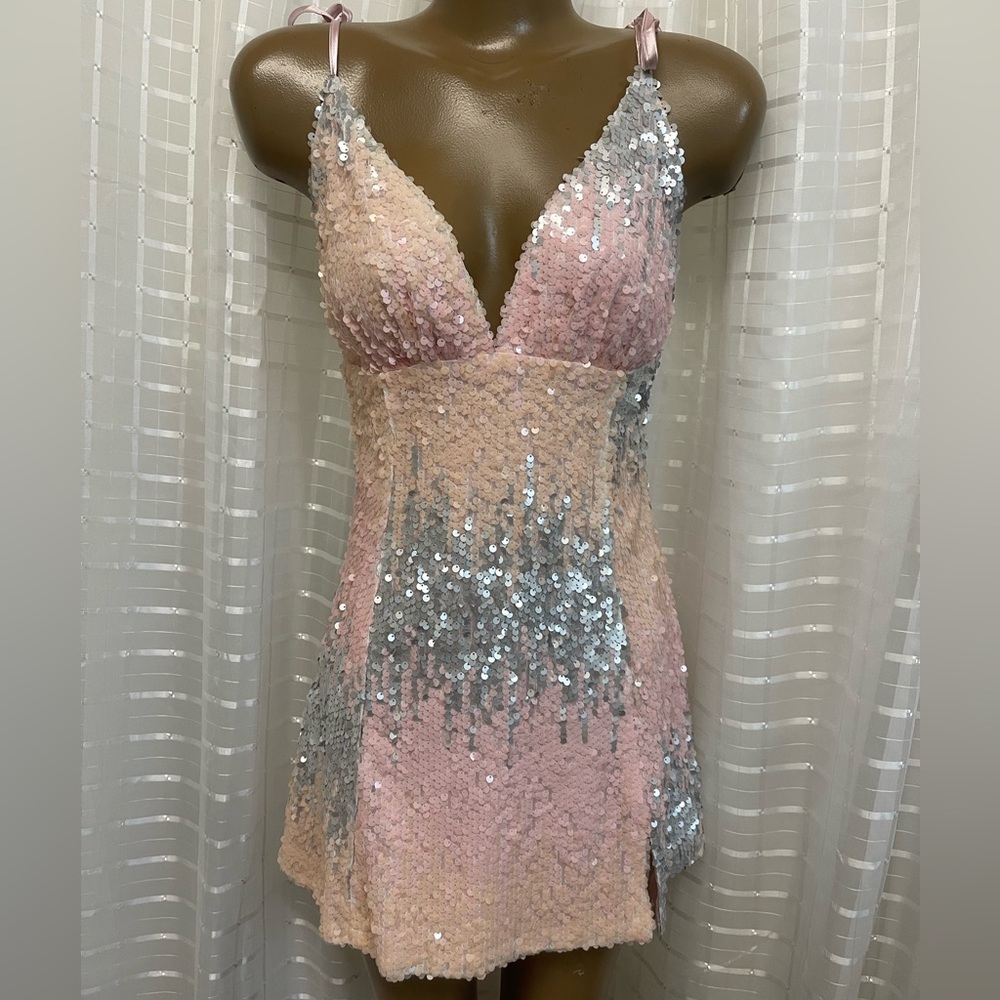 Multicolored ShowPo sequin mini dress